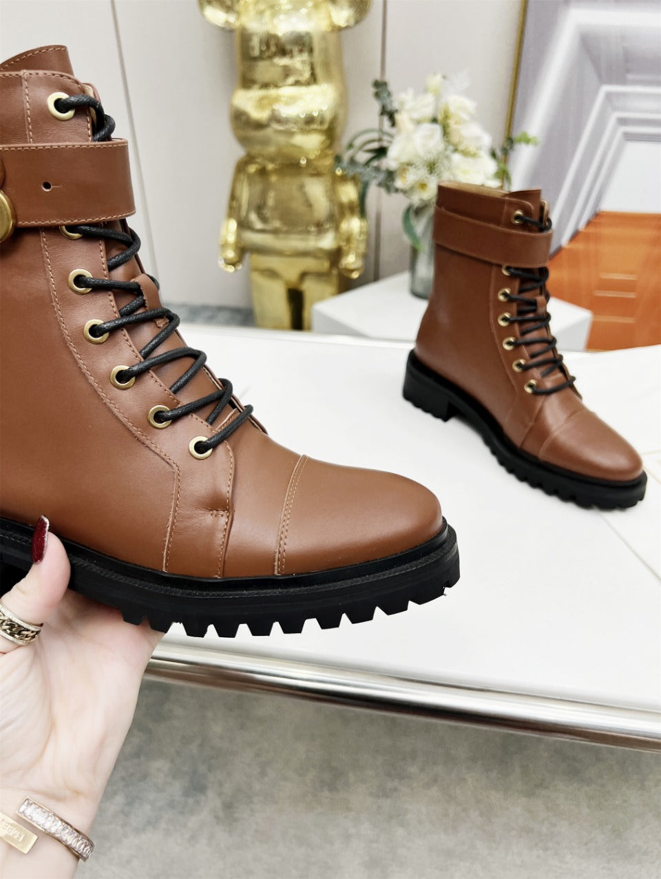 ЧОБОТИ BALMAIN 26S З КОРИЧНЕВОЇ ТЕЛЯЧОЇ ШКІРИ