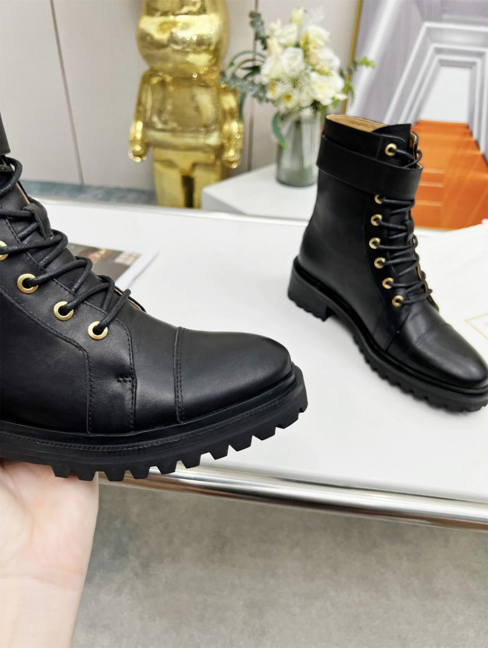 ЧЕРНІ ЧОБОТИ BALMAIN 26S З ТЕЛЯЧОЇ ШКІРИ