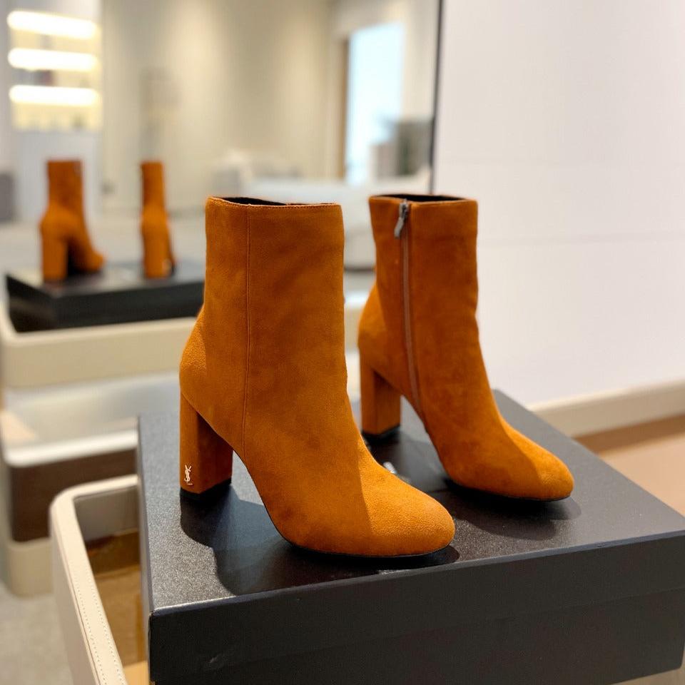 SL HONORÉ BOOTIES BRICK SUEDE - 34