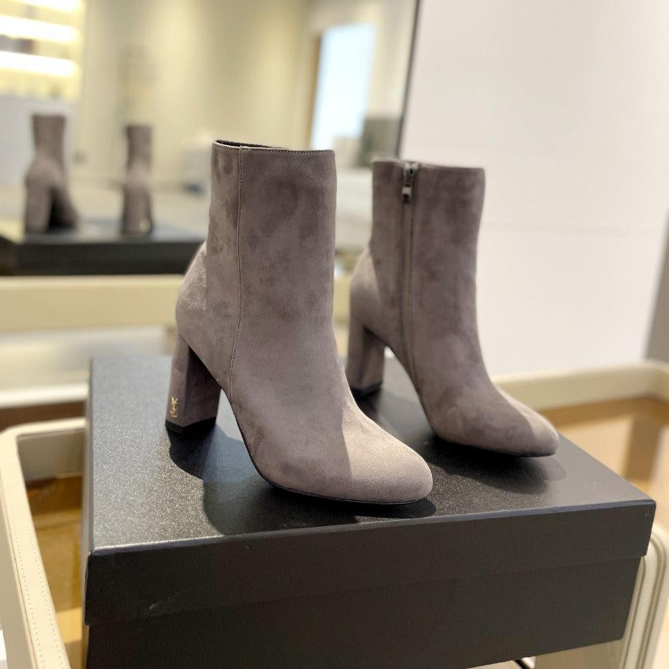 SL HONORÉ BOOTIES GRAY SUEDE - 34