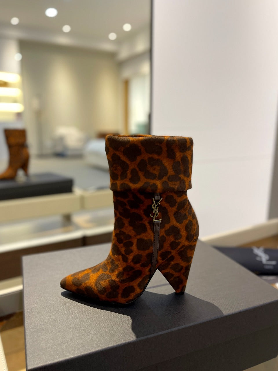 SL NIKI BOOTIES LEOPARD BRICK SUEDE - 34
