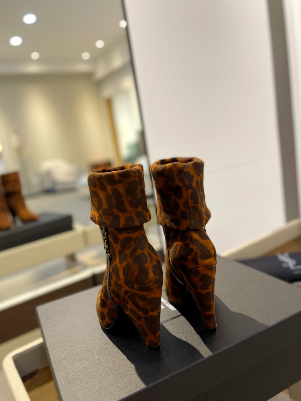 SL NIKI BOOTIES LEOPARD BRICK SUEDE - 34