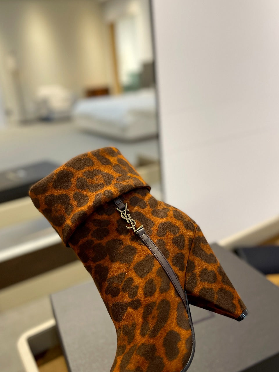 SL NIKI BOOTIES LEOPARD BRICK SUEDE - 34