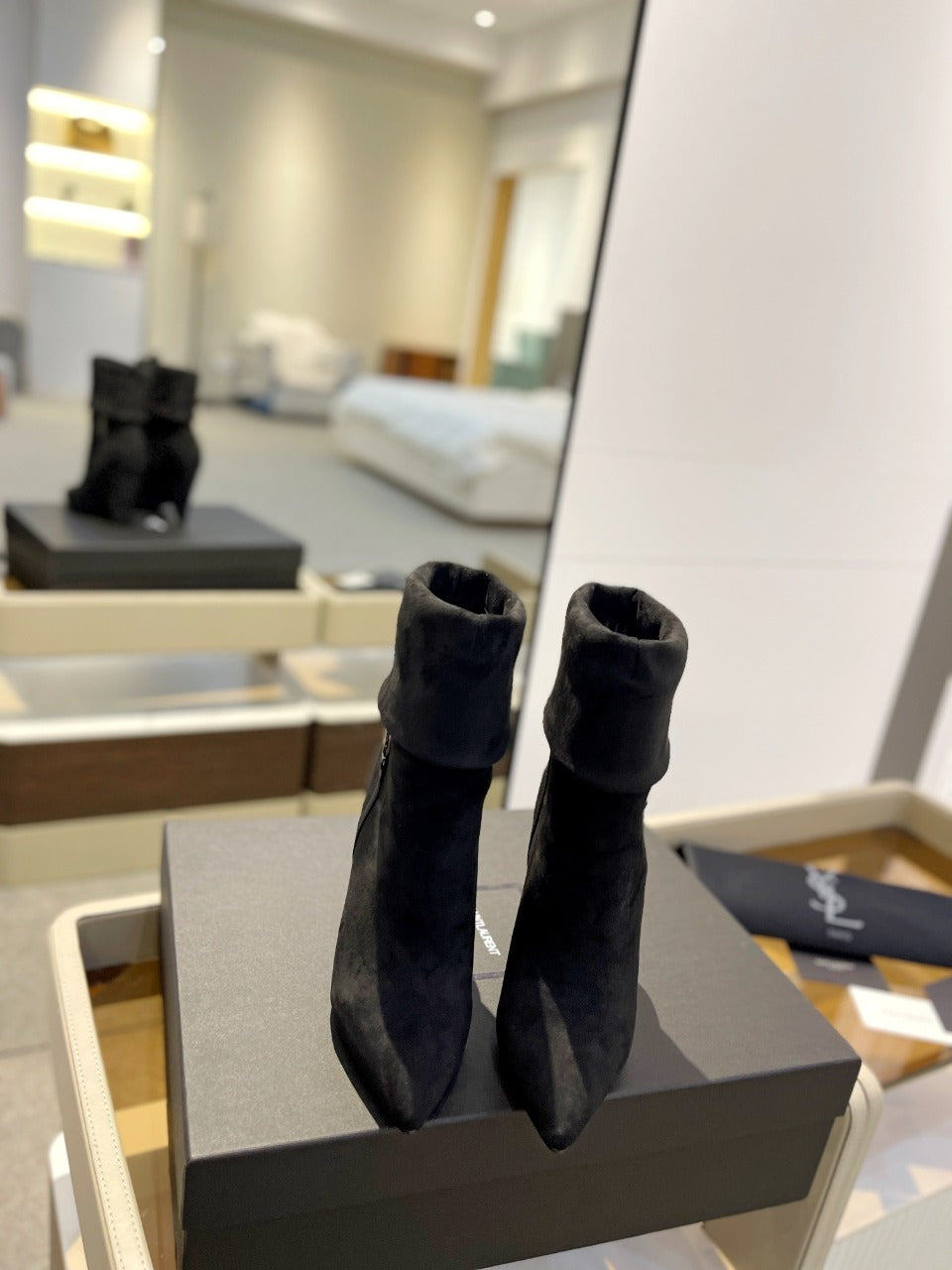 SL NIKI BOOTIES BLACK SUEDE - 34