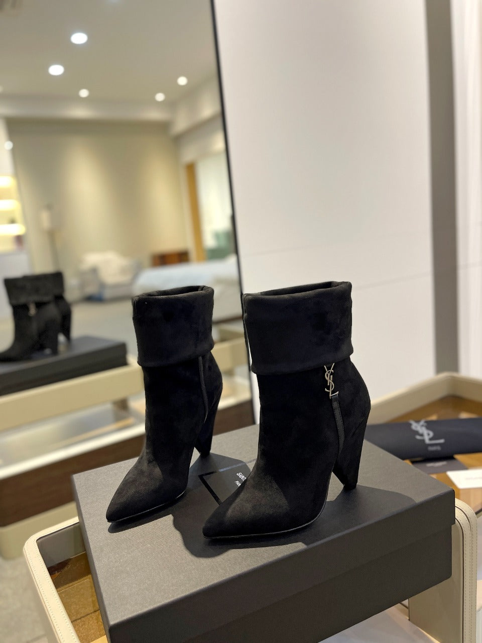 SL NIKI BOOTIES BLACK SUEDE - 34