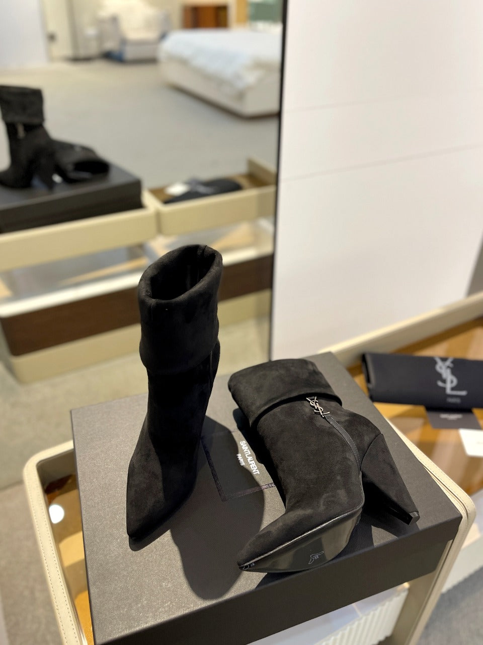 SL NIKI BOOTIES BLACK SUEDE - 34