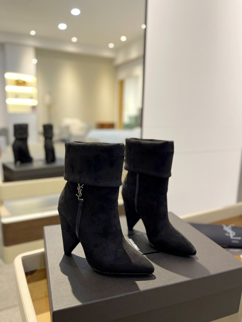 SL NIKI BOOTIES BLACK SUEDE - 34
