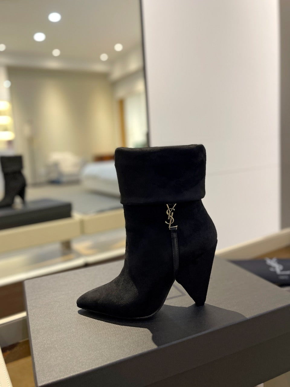 SL NIKI BOOTIES BLACK SUEDE - 34