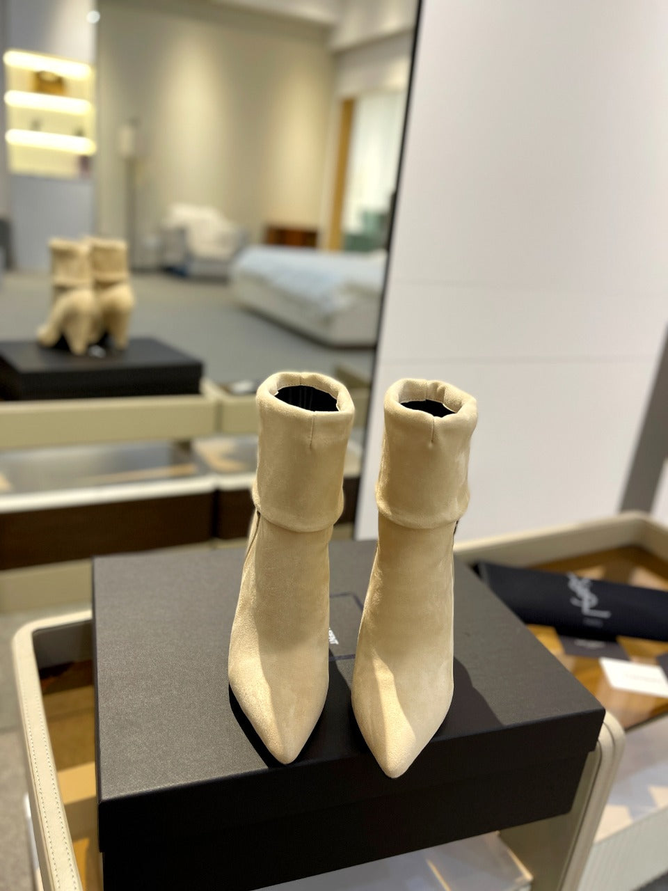 SL NIKI BOOTIES FLAX SUEDE - 34