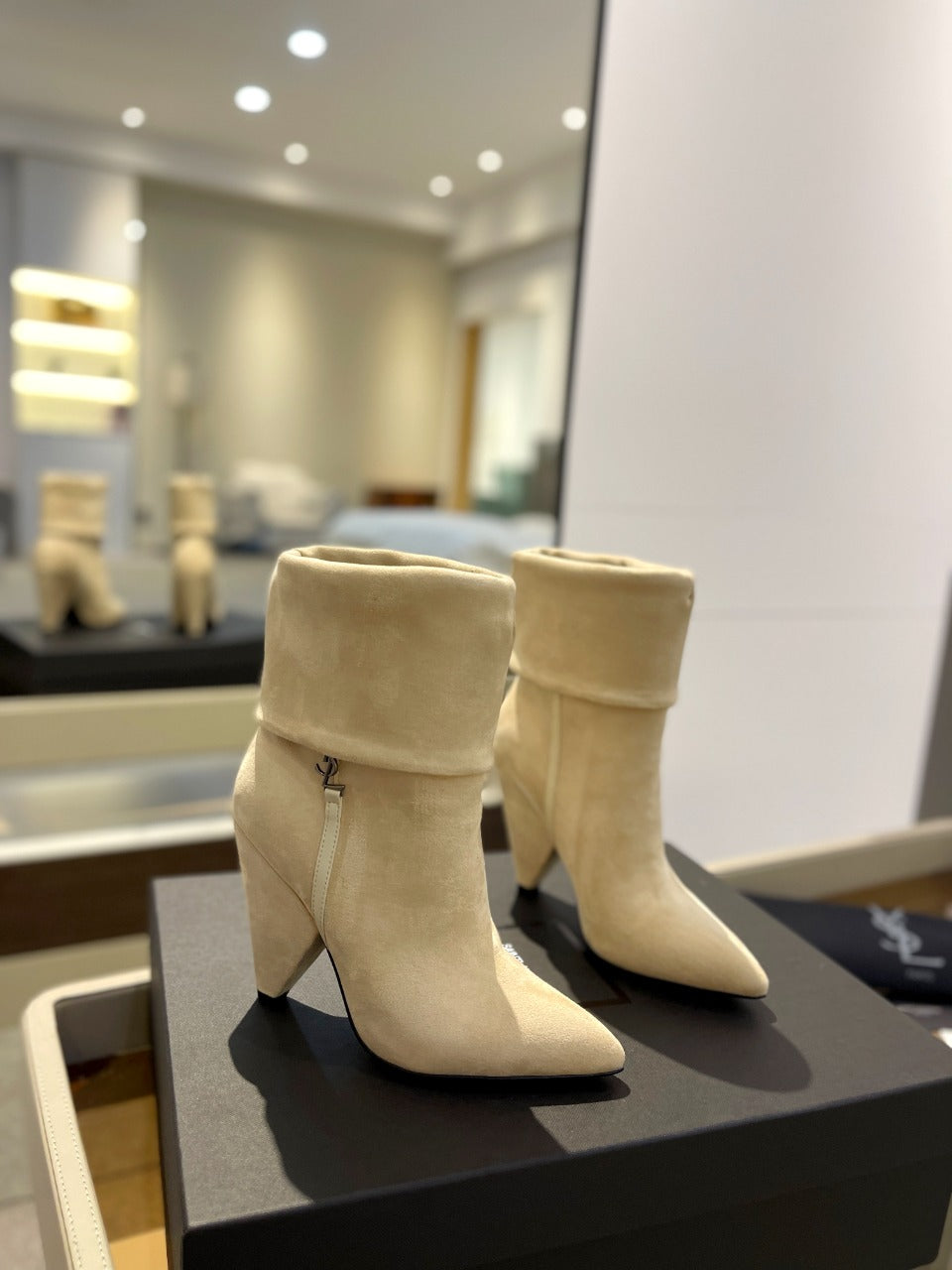 SL NIKI BOOTIES FLAX SUEDE - 34