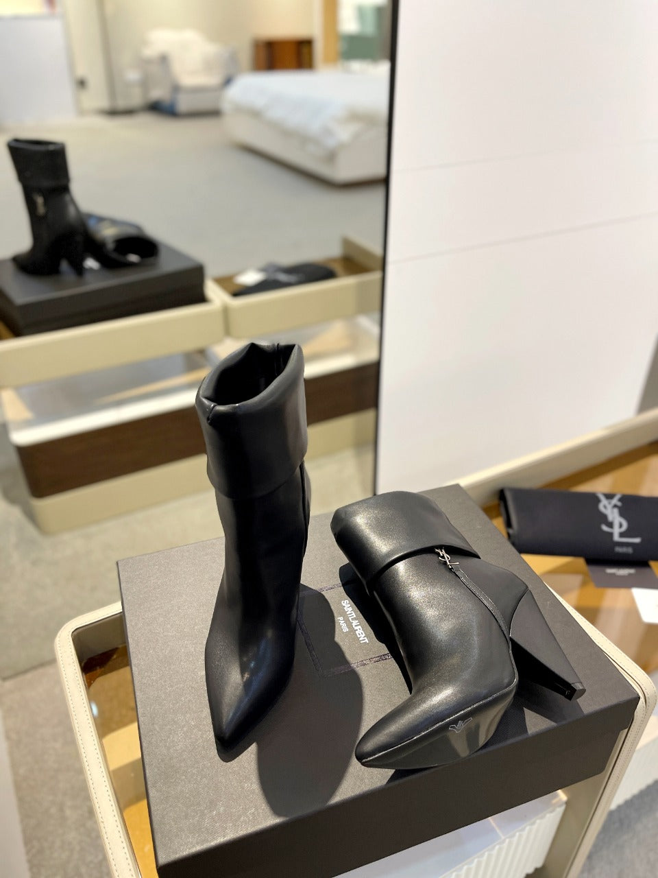 SL NIKI BOOTIES BLACK CALFSKIN - 34