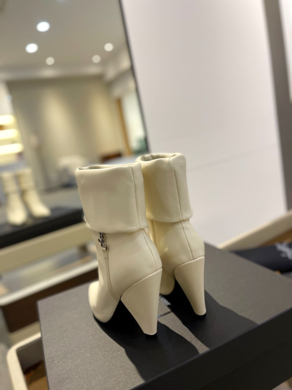 SL NIKI BOOTIES WHITE CALFSKIN - 34