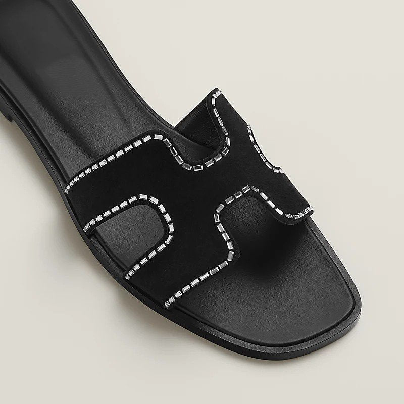 0RAN SANDAL NOIR WHITE - 35