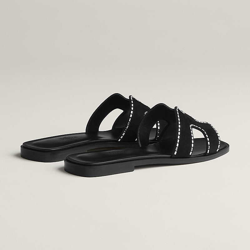 0RAN SANDAL NOIR WHITE - 35