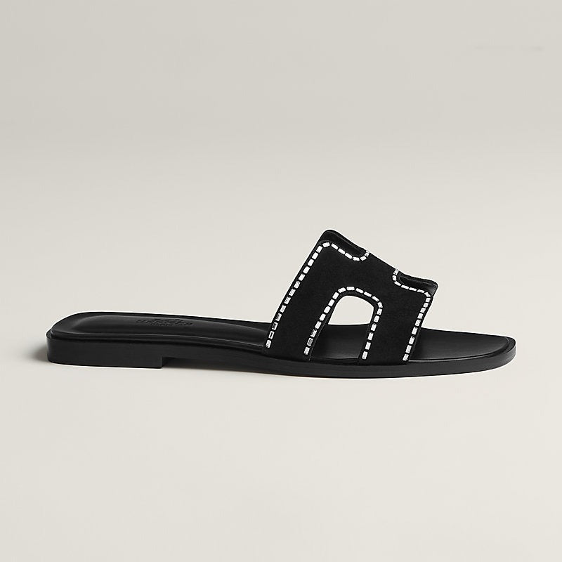 0RAN SANDAL NOIR WHITE - 35