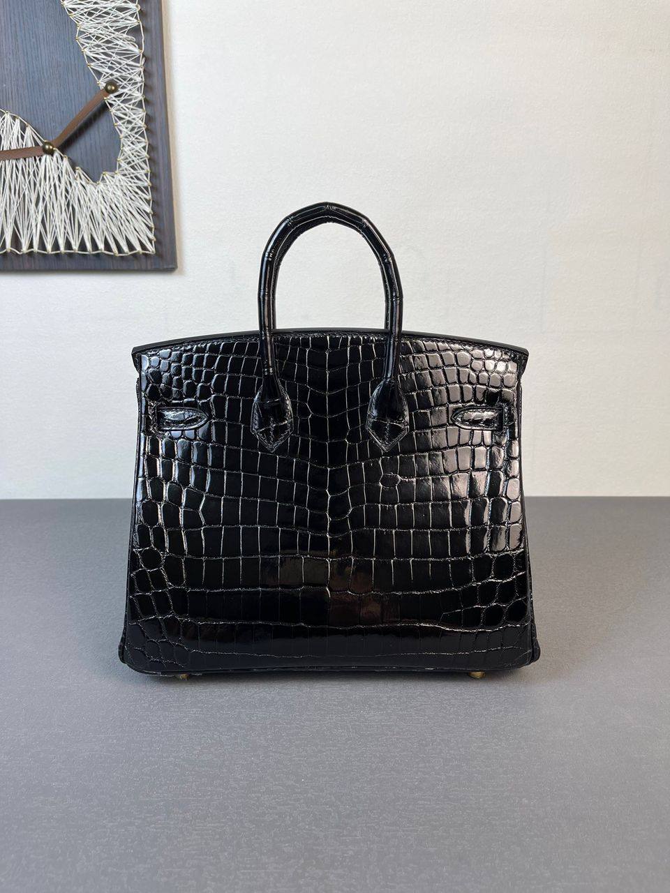 BIRKIN CROCODILE EMBOSSED TOP HANDLE ICONIC BAG