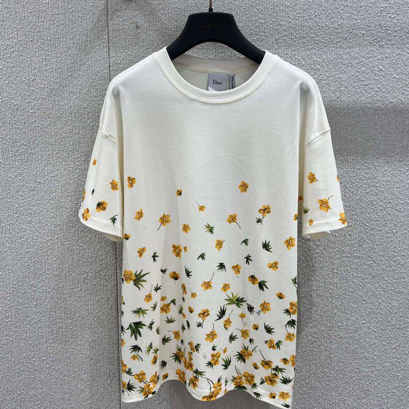 DIOR DAISY FLOWER PRINT TSHIRT