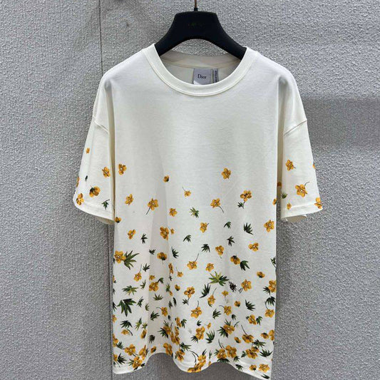DIOR DAISY FLOWER PRINT TSHIRT
