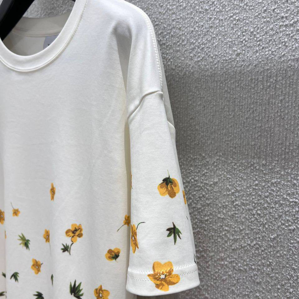 DIOR DAISY FLOWER PRINT TSHIRT
