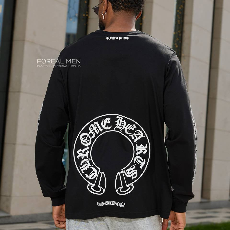 Chrome Hearts Black Long Sleeve Graphic Shirt