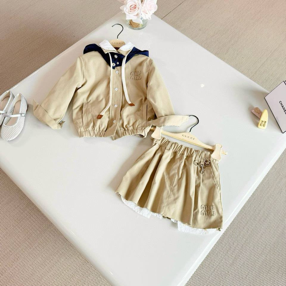 Dior Kids Beige Jacket & Skirt Set