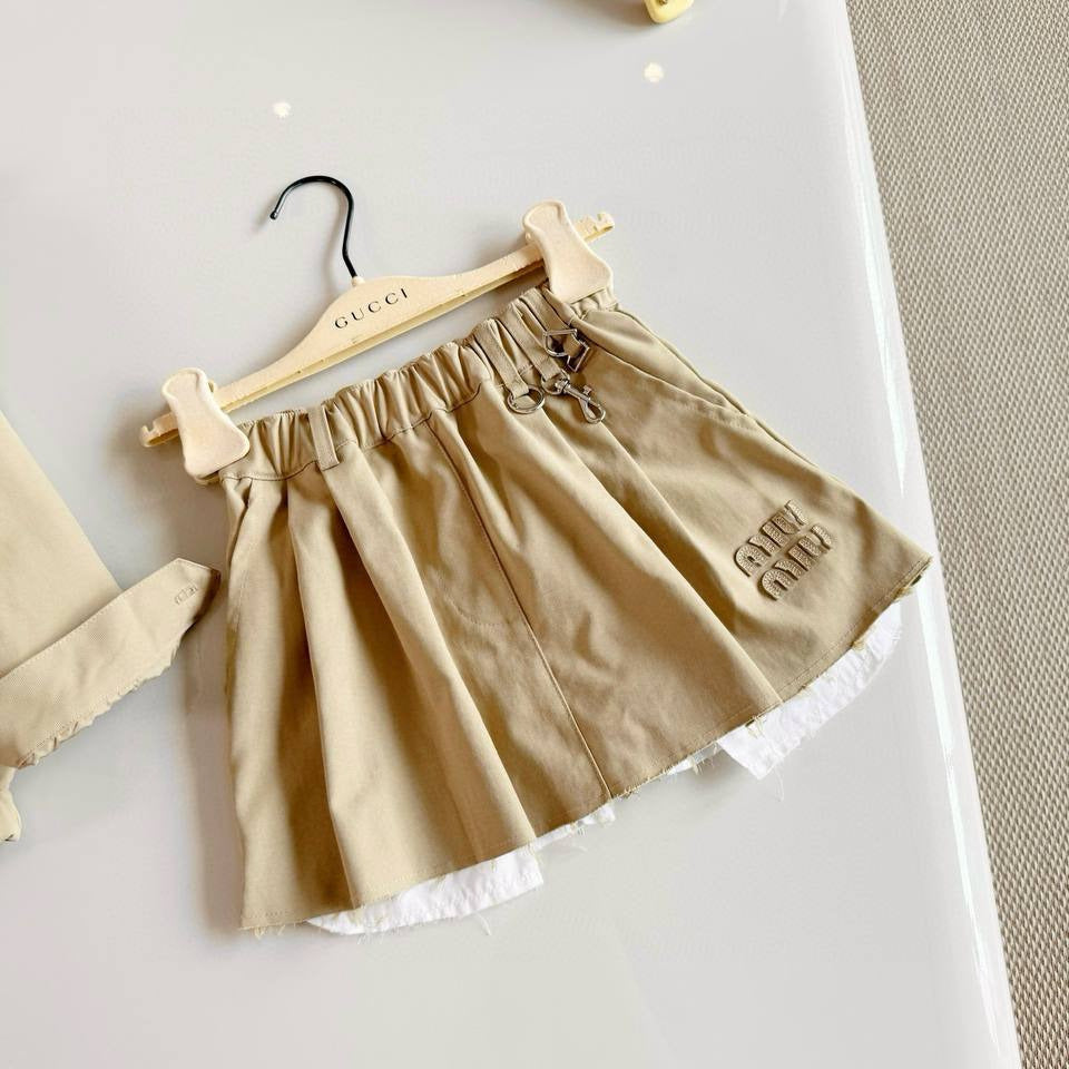 Dior Kids Beige Jacket & Skirt Set
