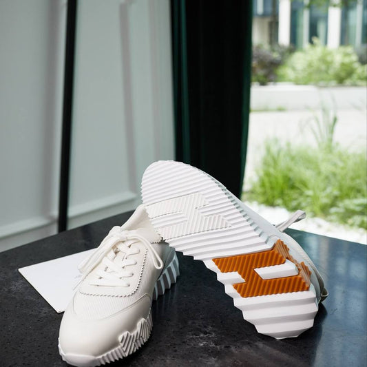 Hermès Bouncing Sneakers – White & Orange