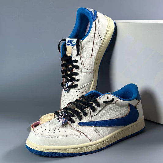 Travis Scott x Fragment x Air Jordan 1 Low OG SP – Sail Military Blue