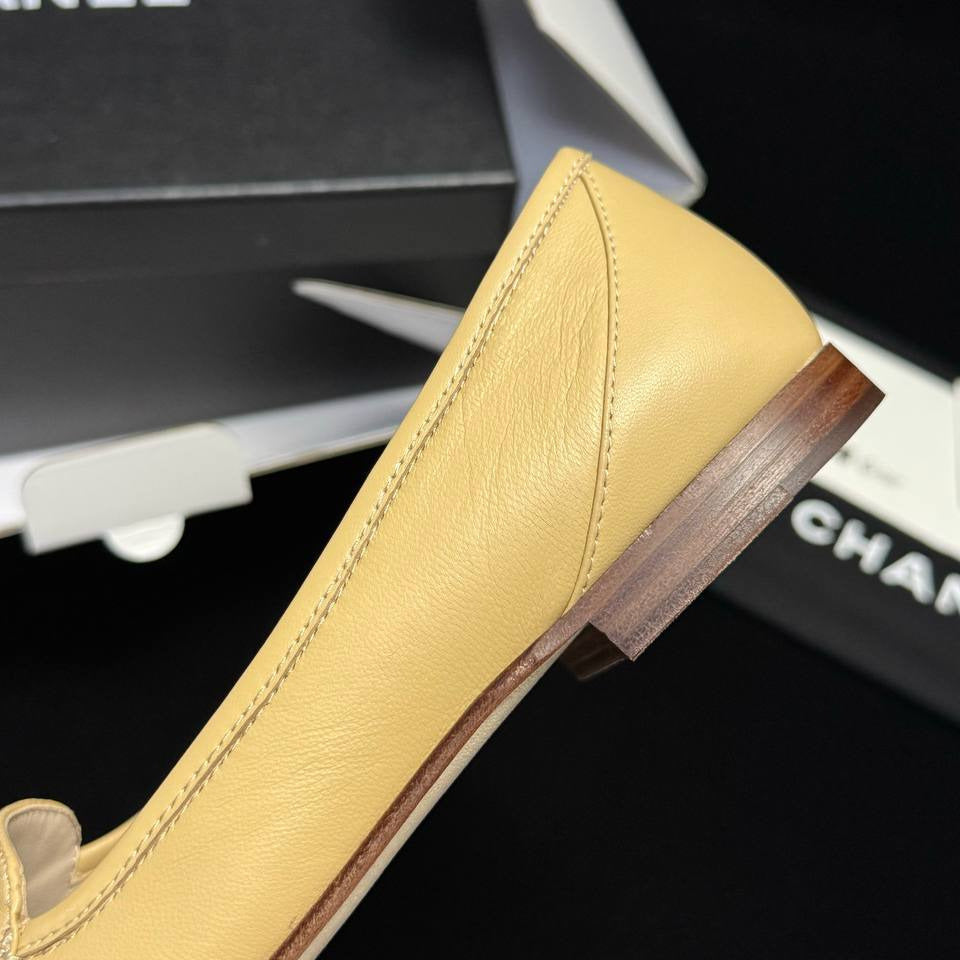 Chanel CC Leather Mules – Beige