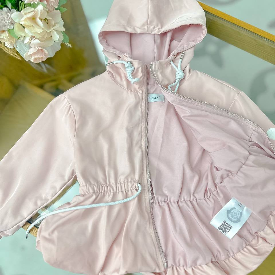 Moncler Kids Hooded Jacket – Light Pink