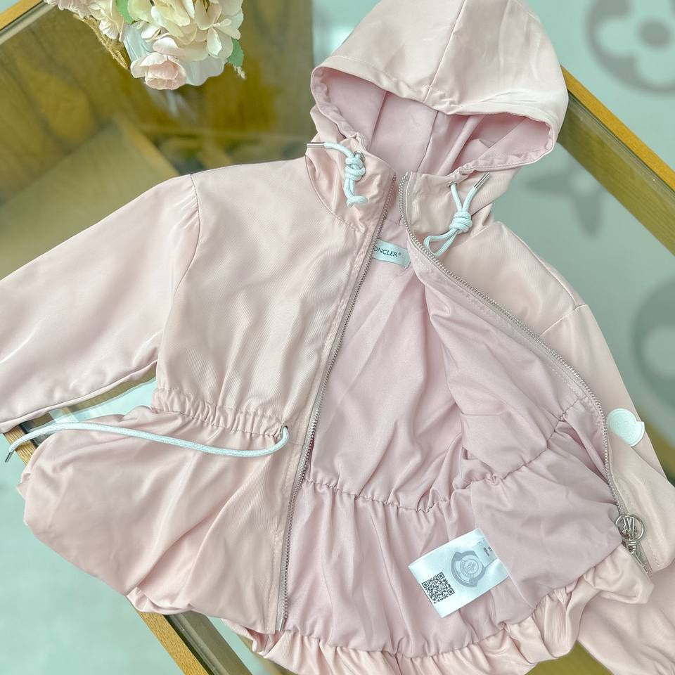 Moncler Kids Hooded Jacket – Light Pink