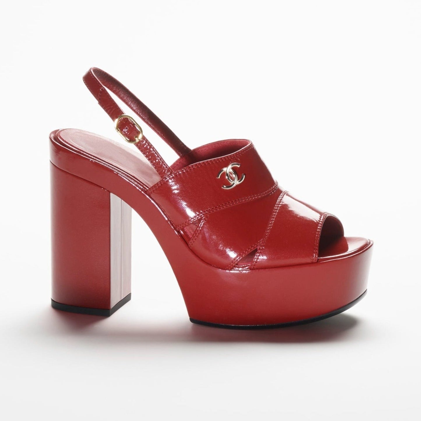 SANDALS DARK RED CRUMPLED LAMBKSIN - 35