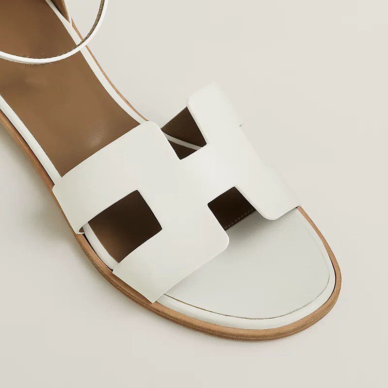 SANTORINI SANDAL WHITE CALFSKIN - 35