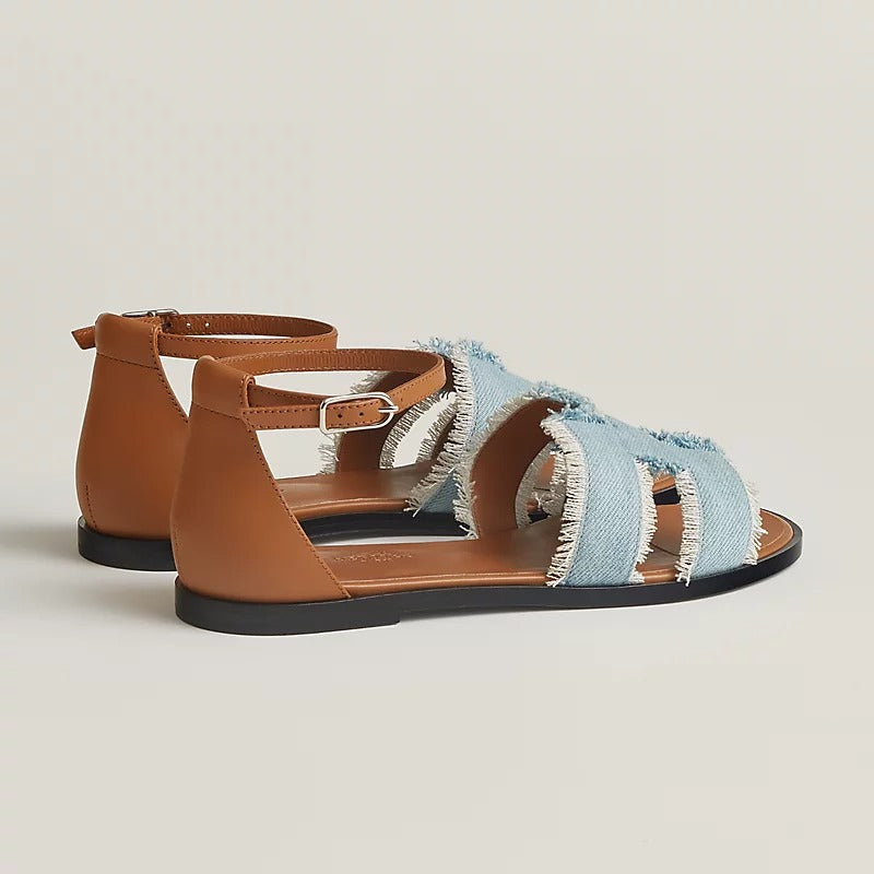 SANTORINI SANDAL BLEU CLAIR - 35
