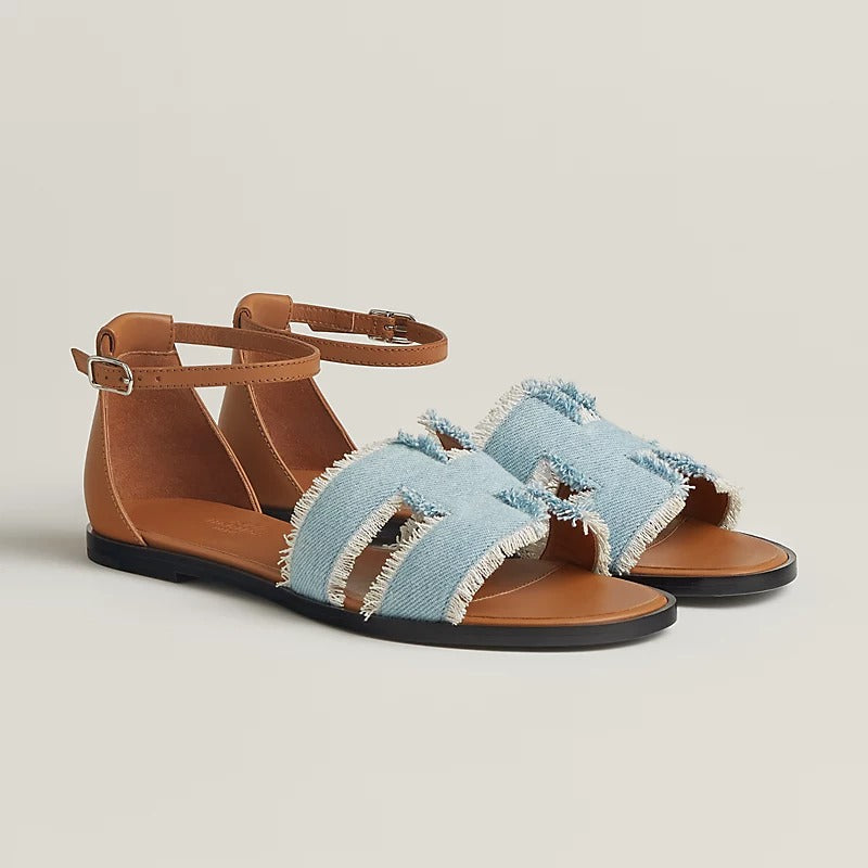 SANTORINI SANDAL BLEU CLAIR - 35
