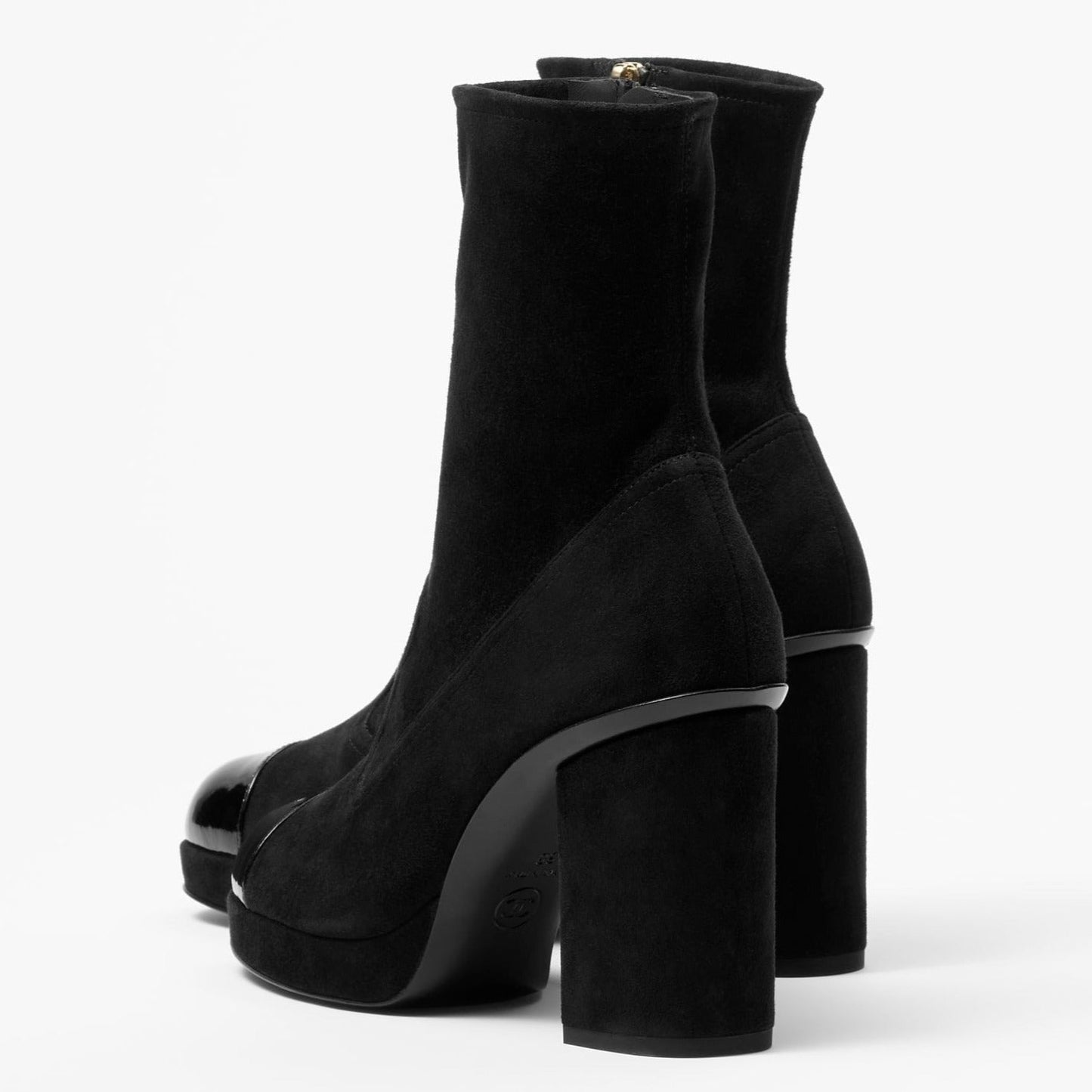 SHORT BOOTS BLACK SUEDE KIDSKIN - 35