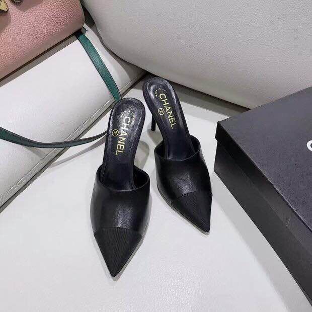 High Heels Black Lambskin - 35
