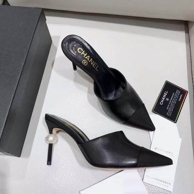 High Heels Black Lambskin - 35