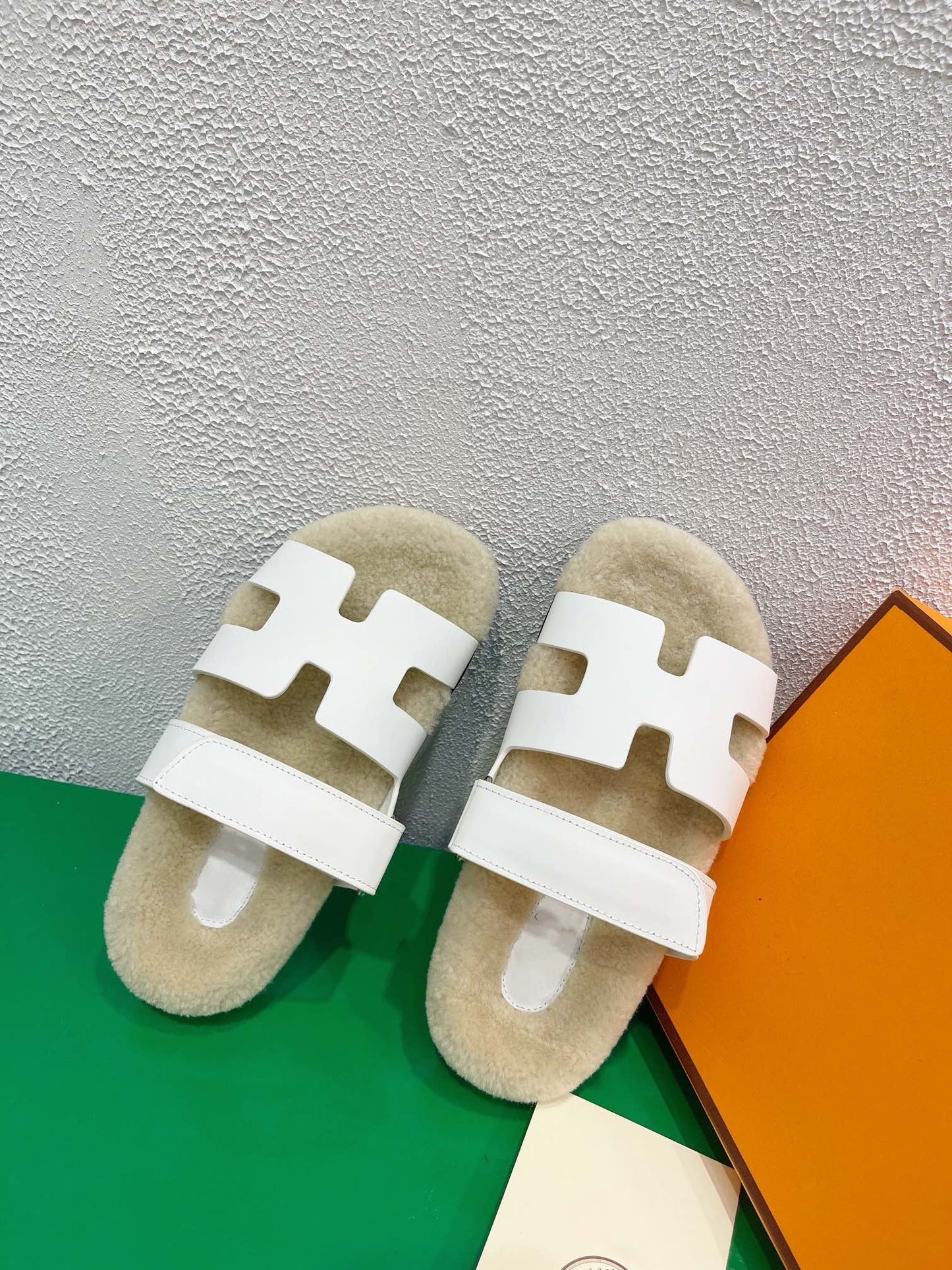 Chypre Sandal White shearling insole White goatskin lining - 35