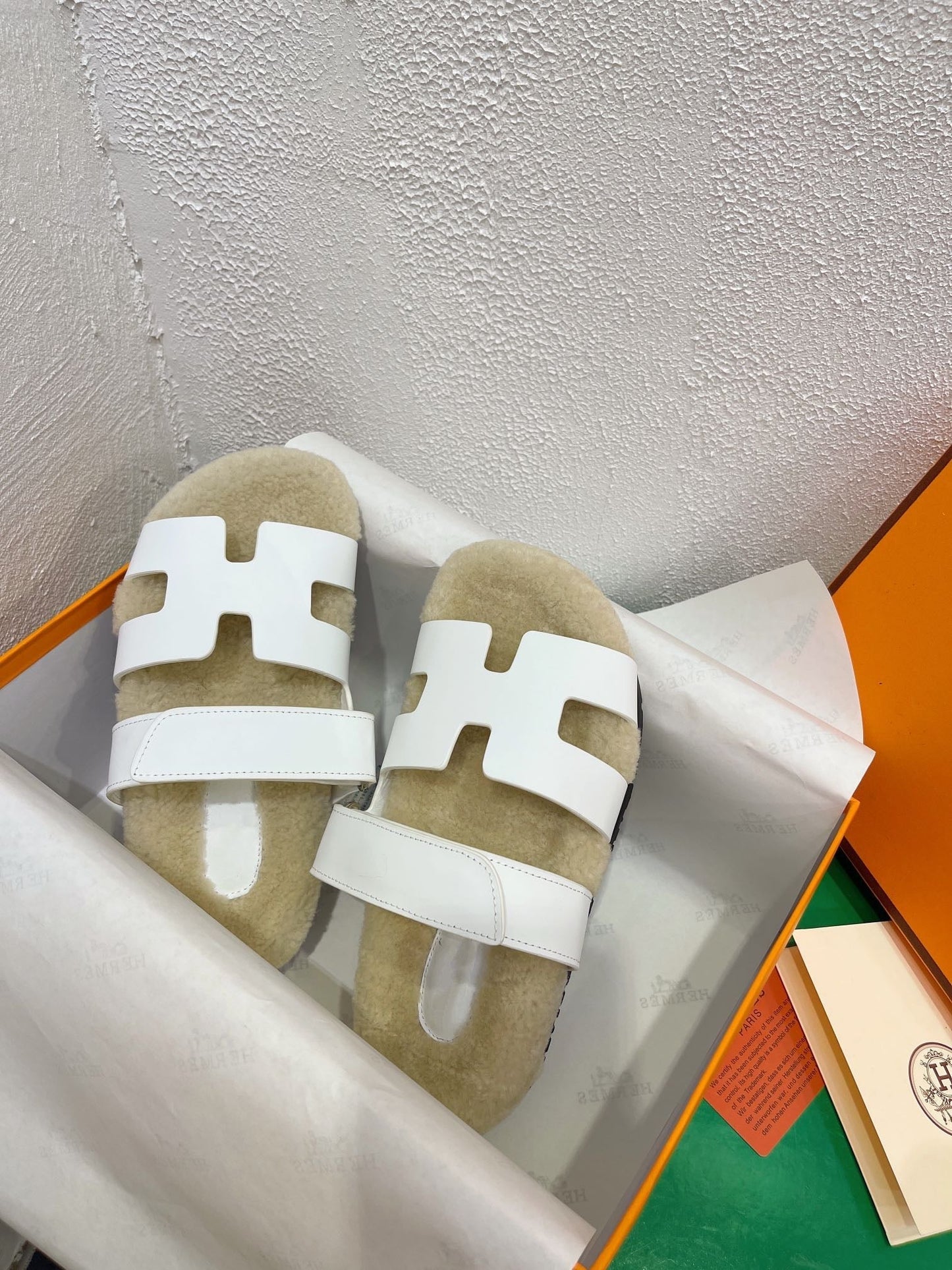 Chypre Sandal White shearling insole White goatskin lining - 35