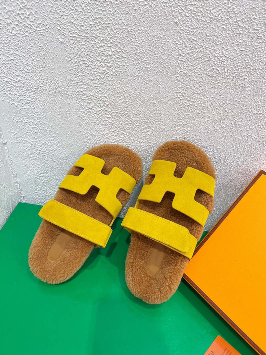 Chypre Sandal Gold, устілка з овчини, жовта оксамитова шкіряна підкладка — 35