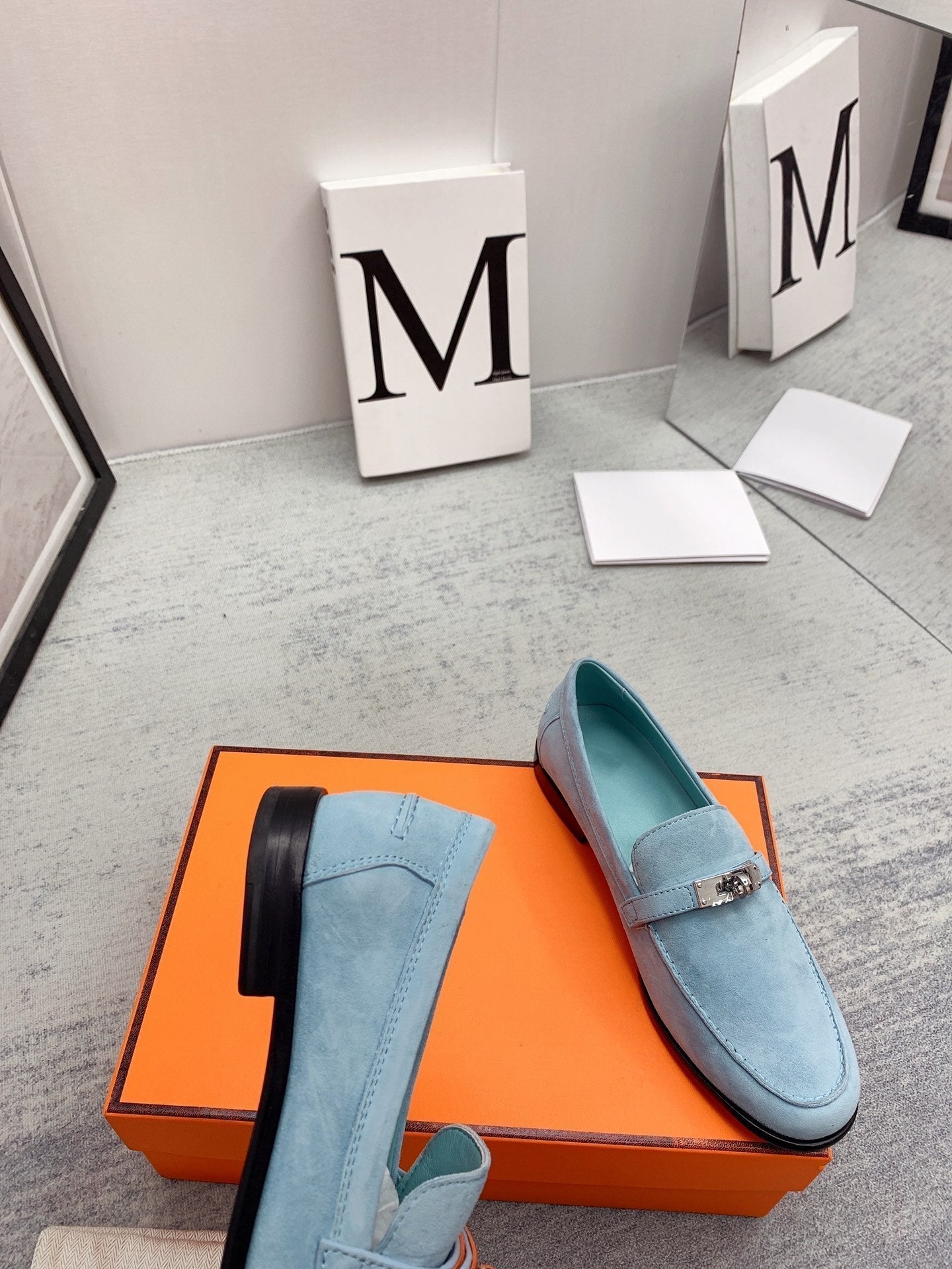 Destin Loafer Suede Light Blue - 35