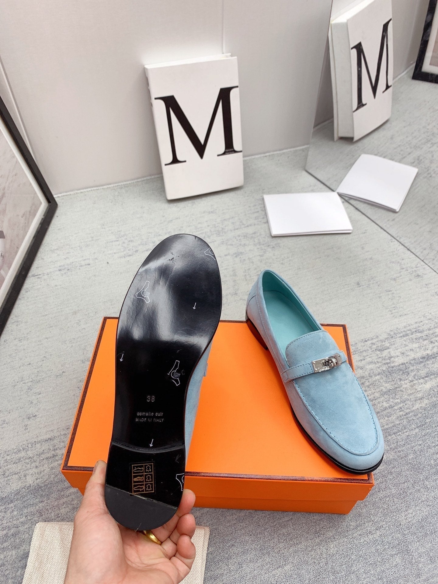 Destin Loafer Suede Light Blue - 35