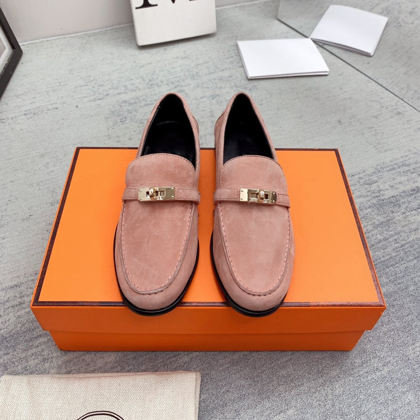 Destin Loafer Suede Light Pink - 35