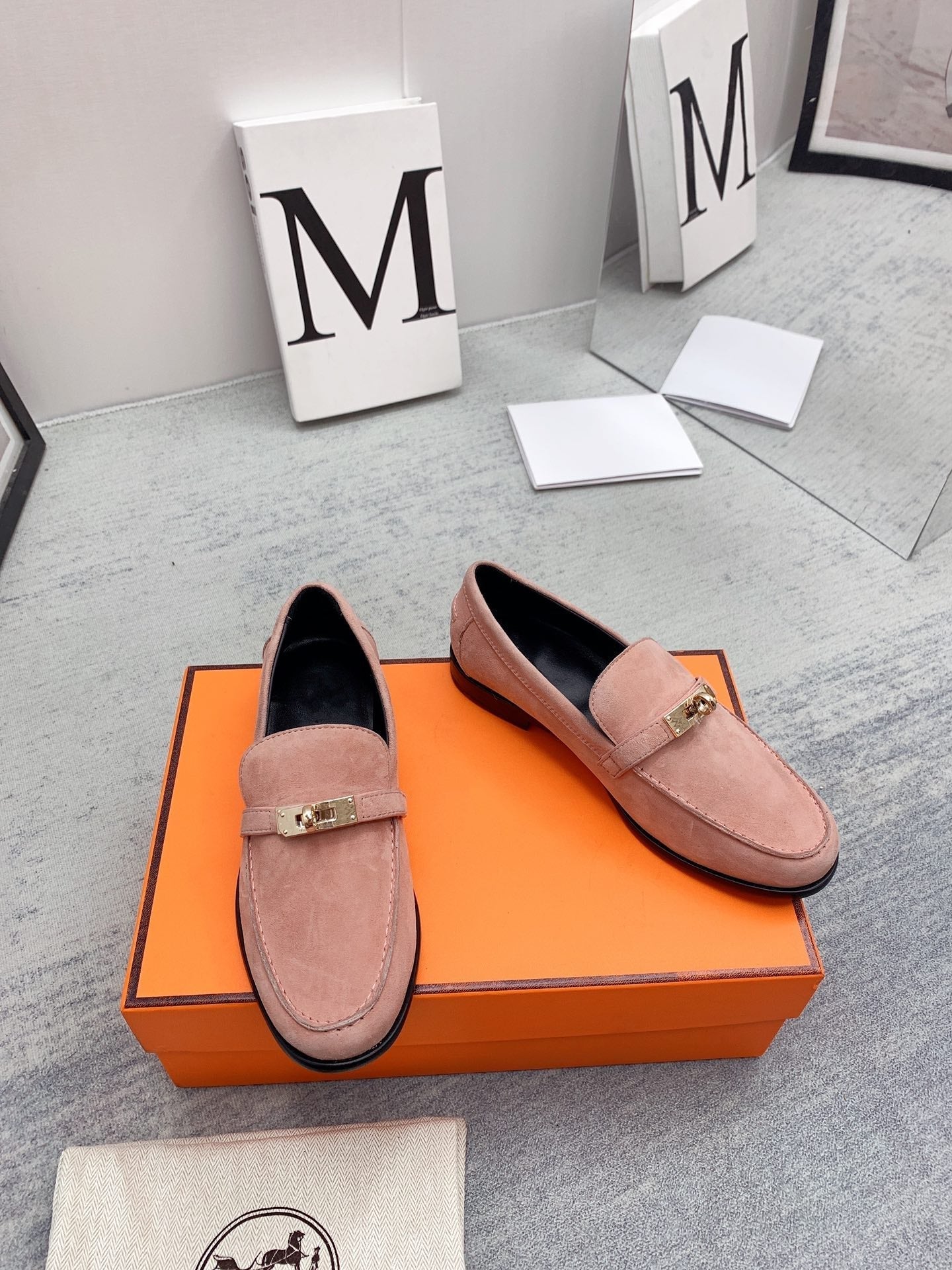 Destin Loafer Suede Light Pink - 35