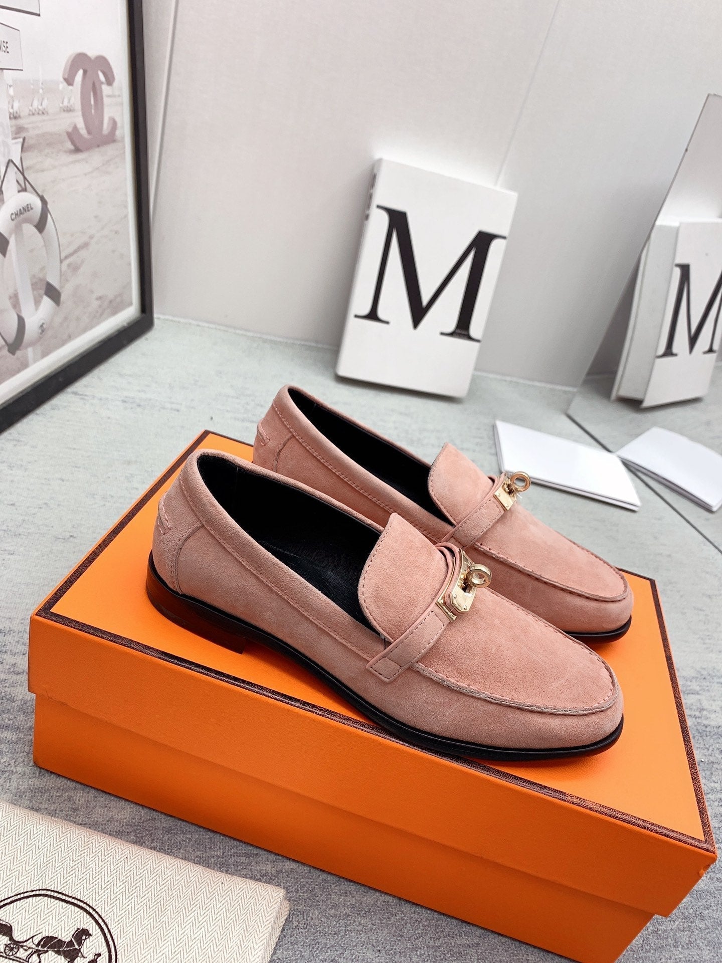 Destin Loafer Suede Light Pink - 35