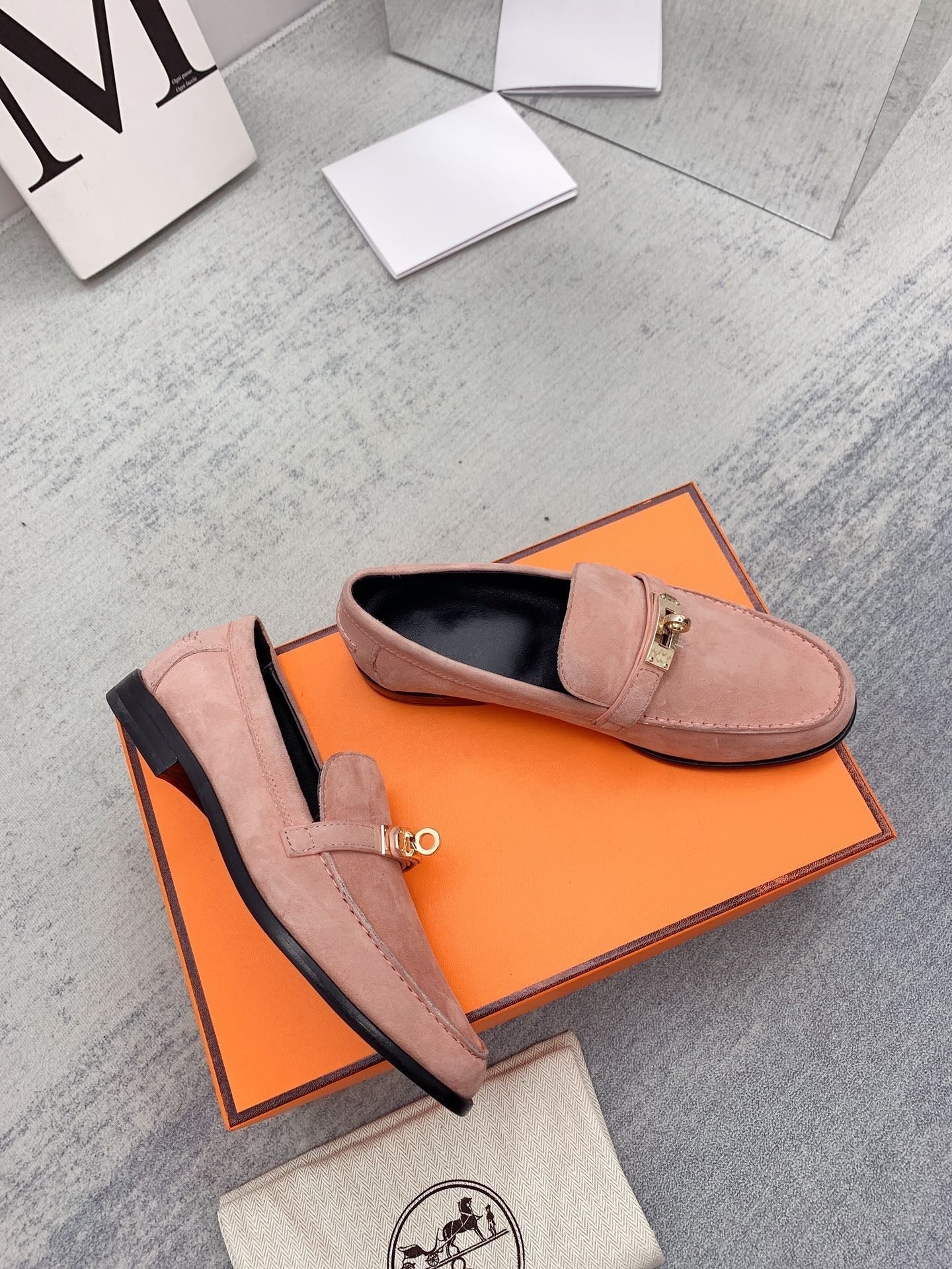 Destin Loafer Suede Light Pink - 35