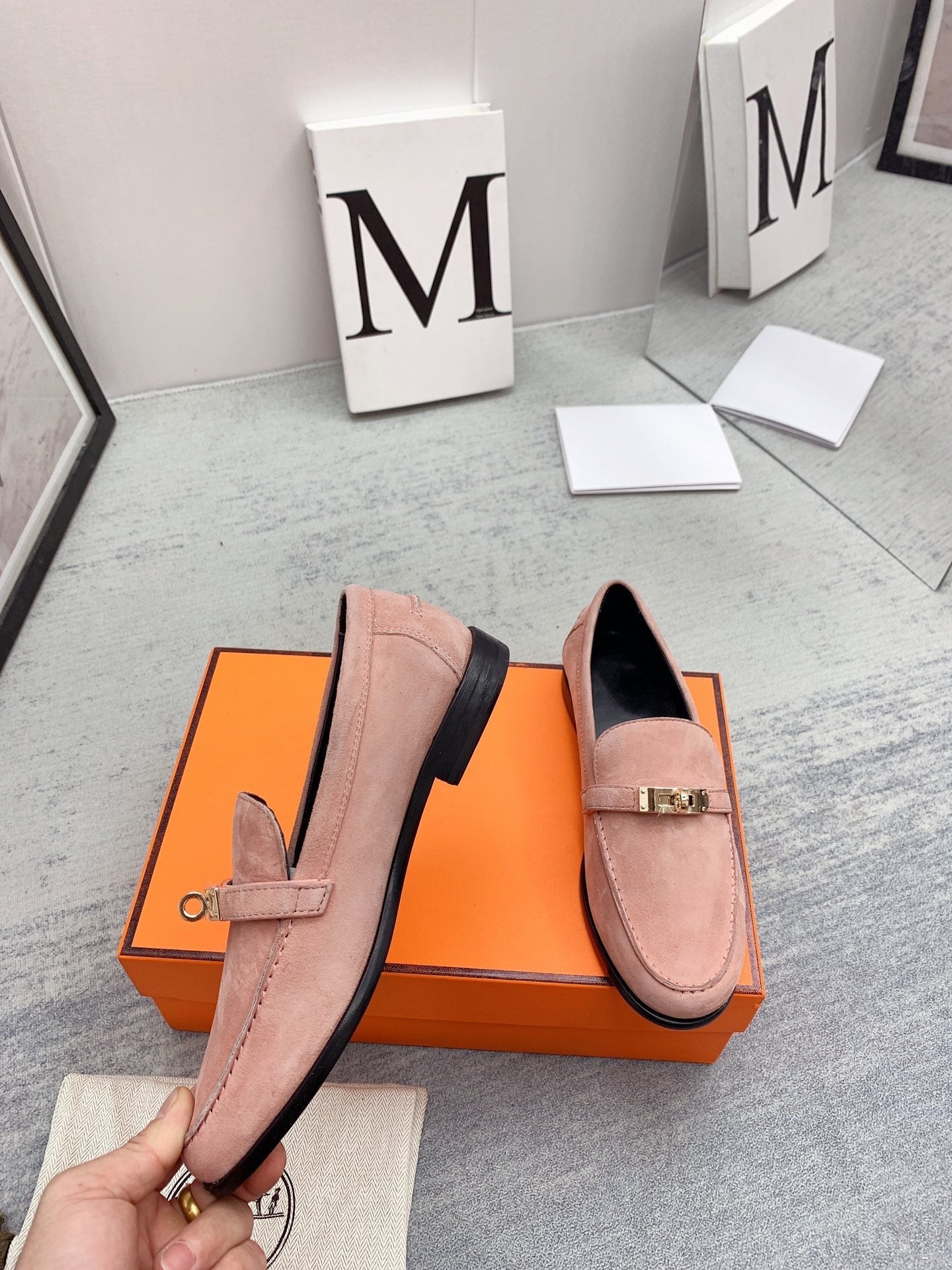 Destin Loafer Suede Light Pink - 35