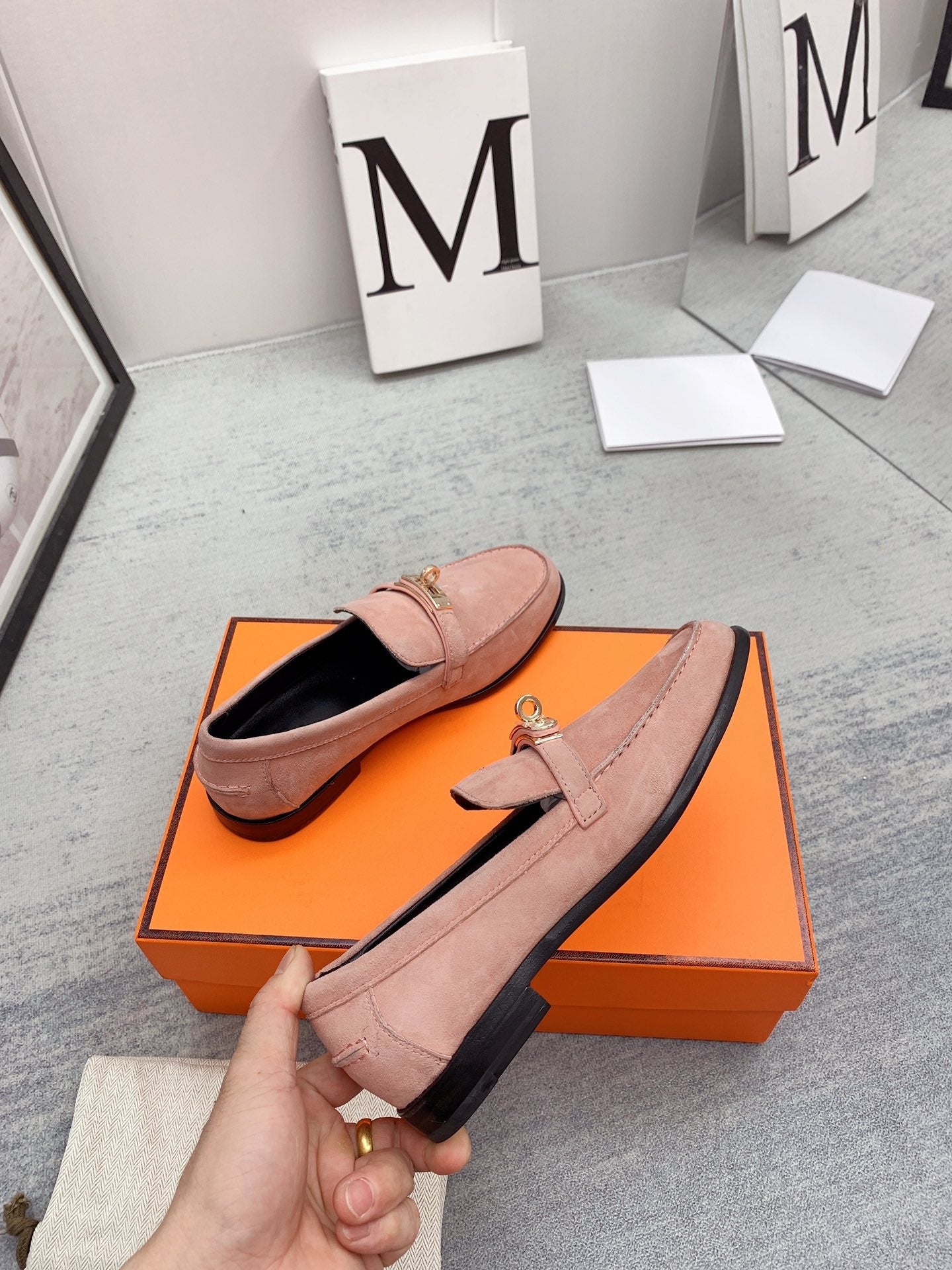 Destin Loafer Suede Light Pink - 35
