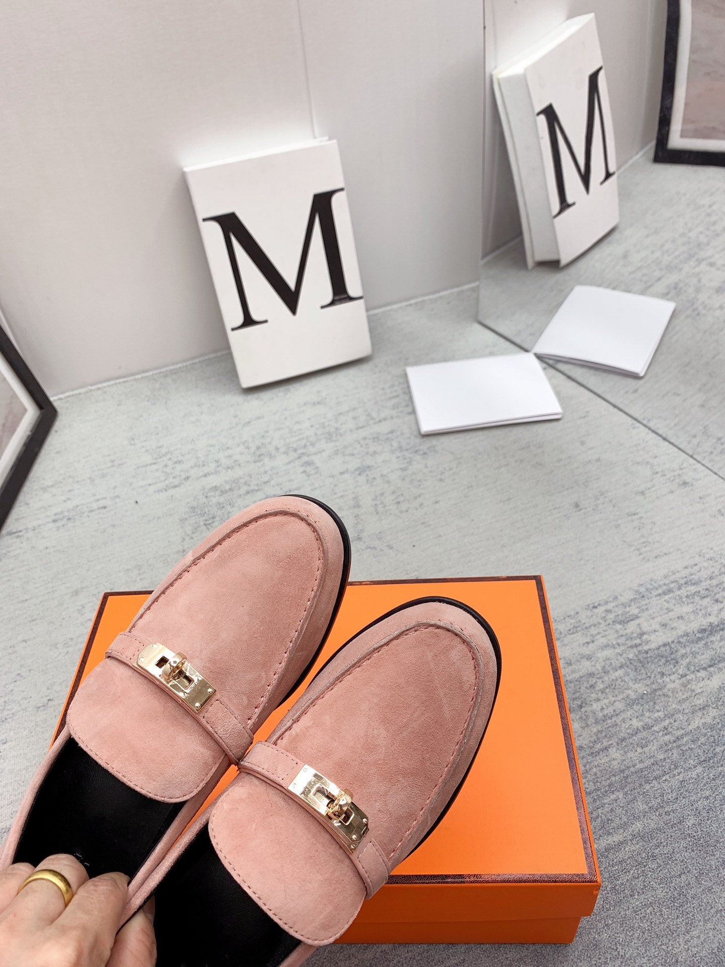 Destin Loafer Suede Light Pink - 35